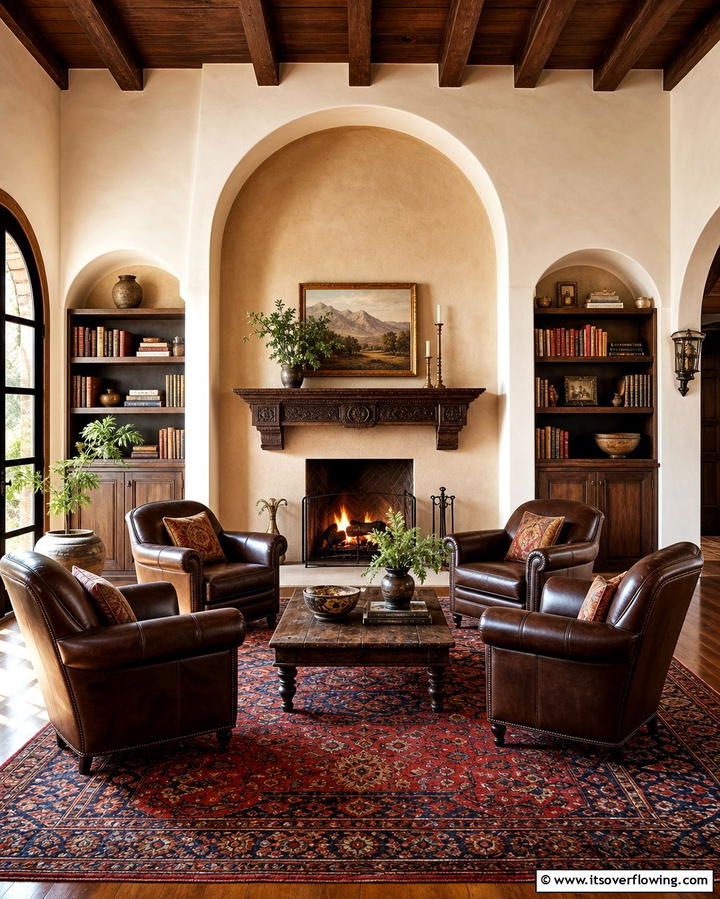 Arched Fireplace Alcove - 25 Spanish Style Fireplace Ideas for Cozy Living Spaces