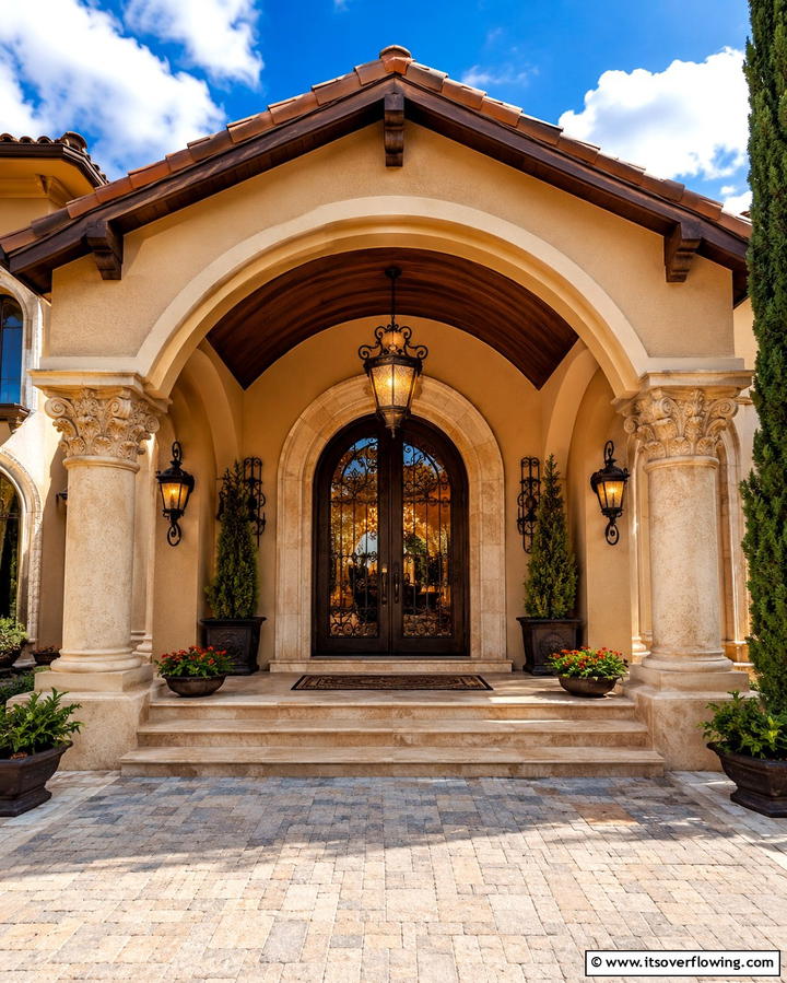 Arched Gable Porch - 25 Open Gable Porch Ideas for a Welcoming Entrance