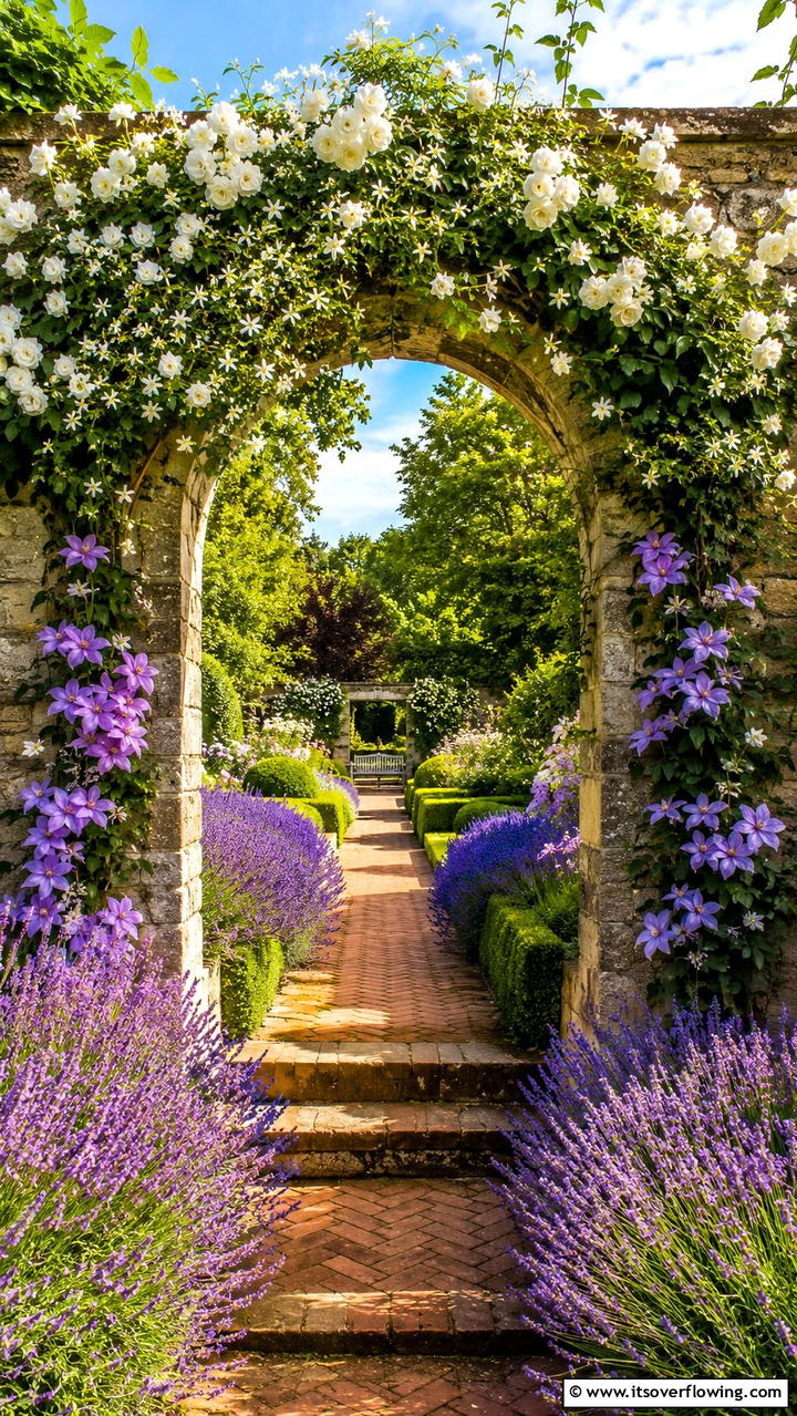 Arched Garden Wall - 30 Garden Wall Ideas for Vertical Planting and Privacy Screens