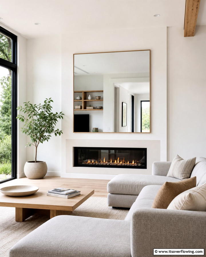 Arched Mirror - 25 Mirror Over Fireplace Ideas to Elevate Your Space