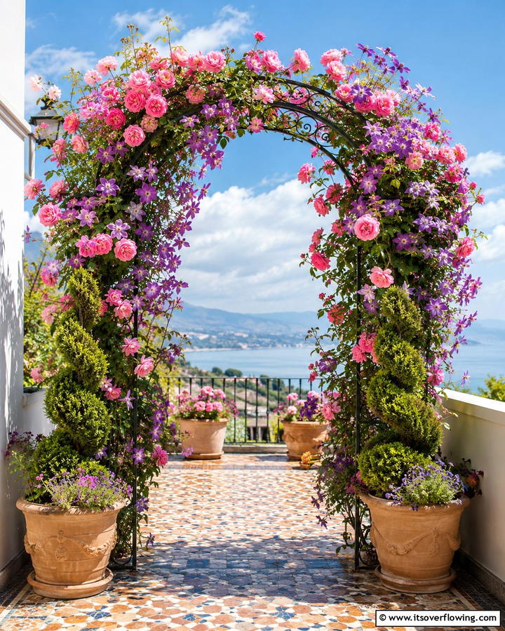 Arched Trellis - 25 Beautiful Balcony Trellis Ideas for Your Space