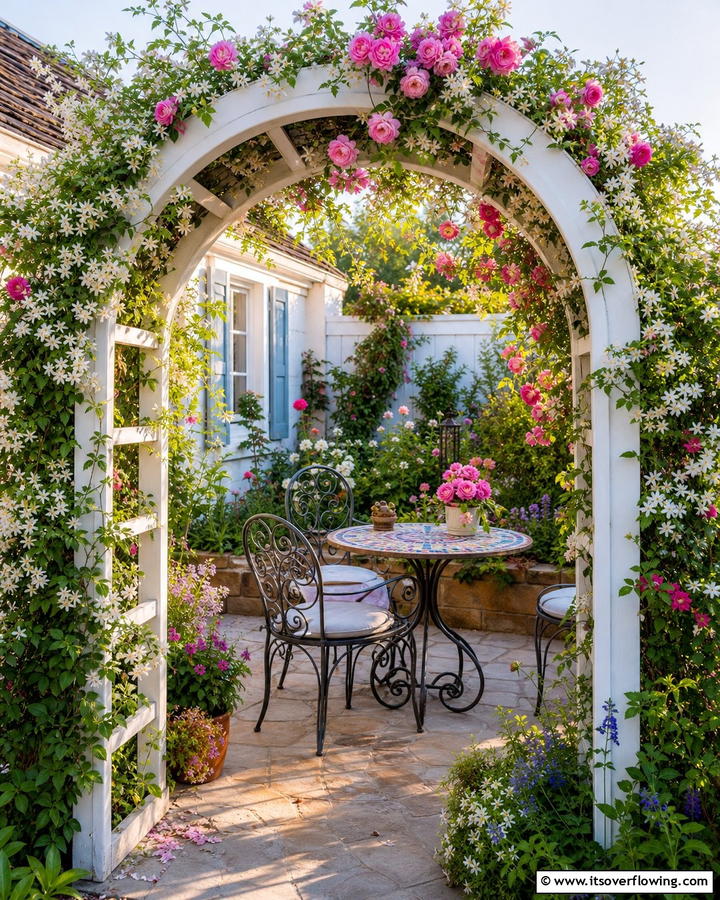 Arched Trellis Designs for Artistic Boundaries - 21 Patio Privacy Solutions for Secluded Outdoor Relaxation
