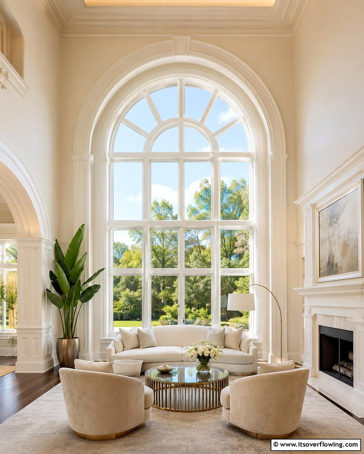 Arched Trim for Curved Elegance - 30 Modern Window Trim Ideas for Stylish Home Maintenance