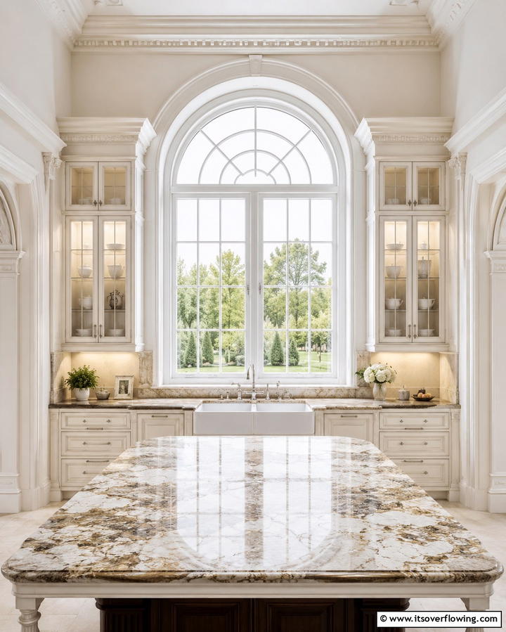 Arched Window for Architectural Elegance - 25 Kitchen Window Ideas Over Sink for Natural Light