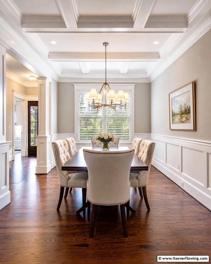 Architectural Detailing - 30 Transitional Dining Room Ideas Blending Modern and Classic
