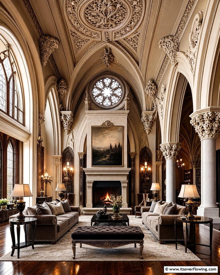 Architectural Details - 25 Gothic Living Room Ideas for a Dramatic Space