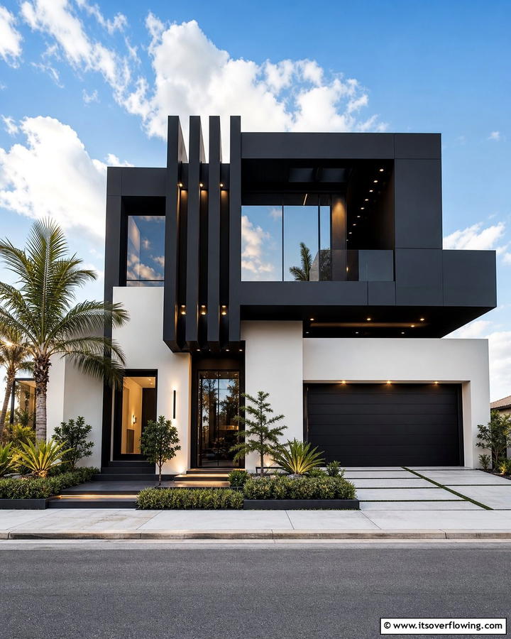Architectural Statement Design - 21 Striking Black & White House Exterior Design Concepts