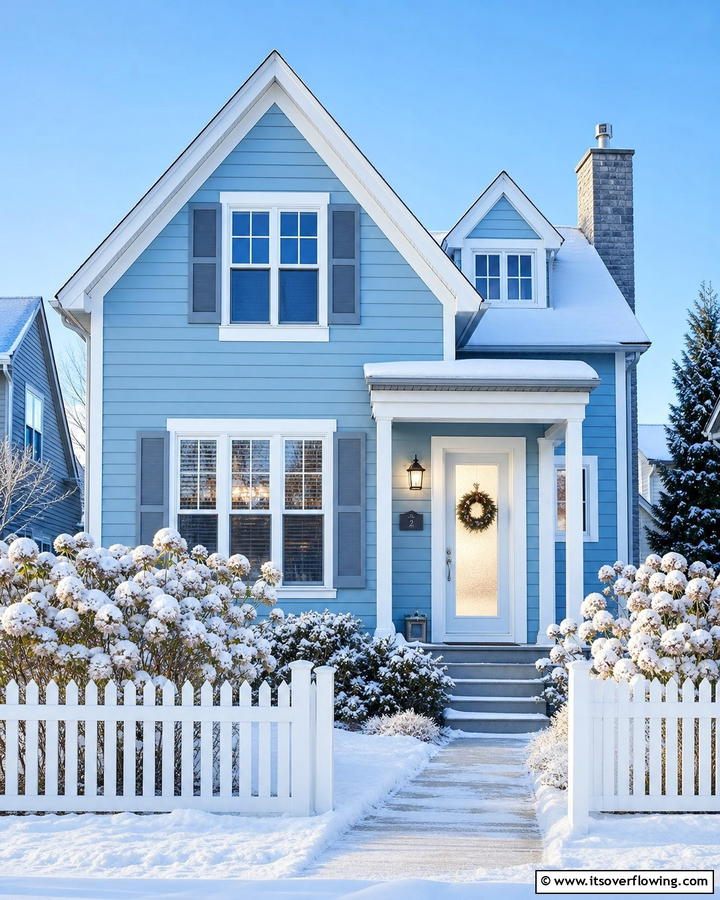 Arctic Blue Frost - 20 Midnight Blue and Dark Blue House Siding Colors