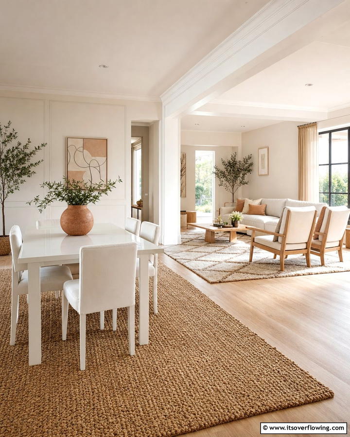 Area Rugs for Zoning - 25 Living Room Dining Room Combo Ideas for Open Spaces