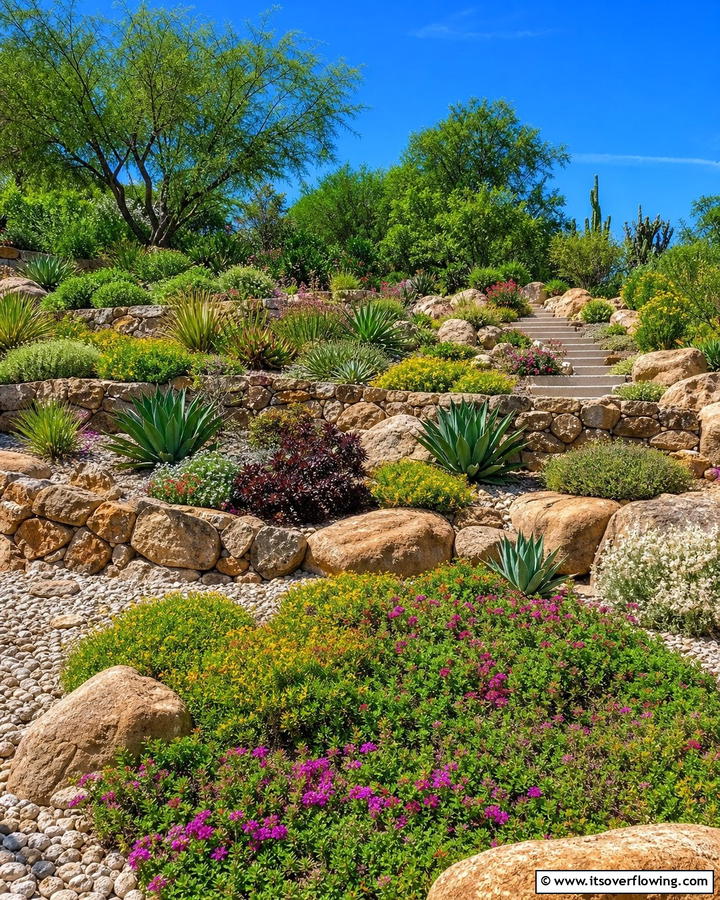 Arid Slope Garden - 30 Desert Landscape Ideas for Low-Water Gardens