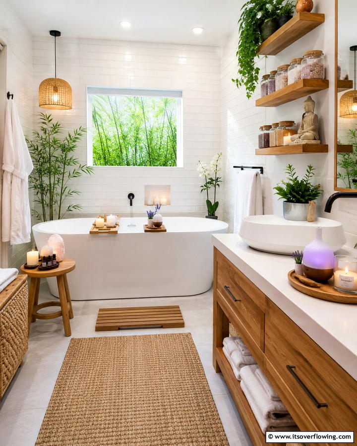 Aromatherapy Elements for Relaxation - 20 Zen Bathroom Ideas for a Relaxing Retreat