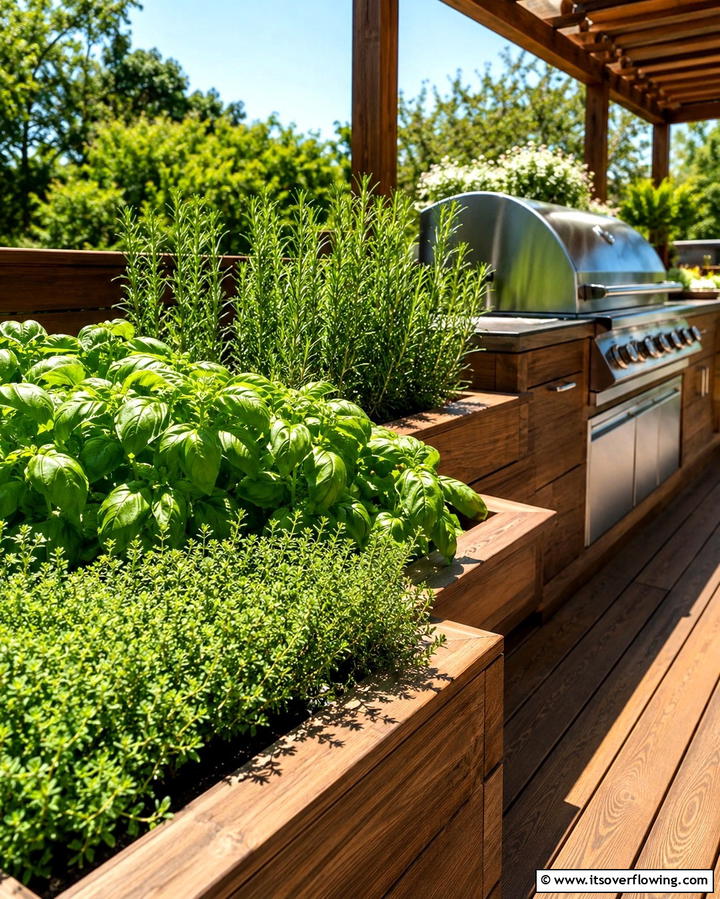 Aromatic Herb Retreat - 30 Deck Decorating Ideas with Plants for Lush Outdoor Living