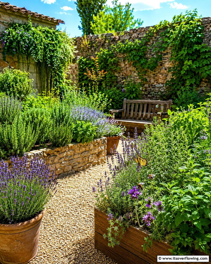 Aromatic Plants - 20 Small Walled Garden Ideas for Cozy Outdoor Spaces