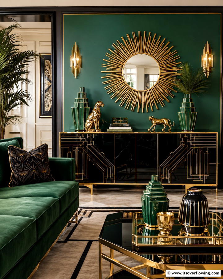 Art Deco Accessories - 30 1950s Living Room Ideas for Retro Charm Revival