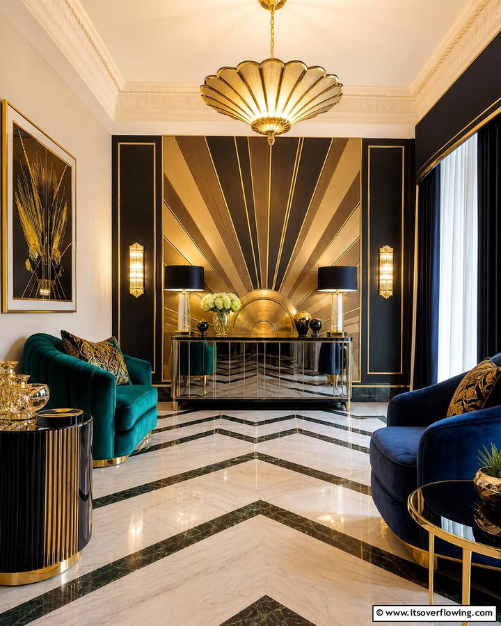 Art Deco Elegance - 21 Aesthetic Living Room Ideas for a Stylish & Cozy Retreat
