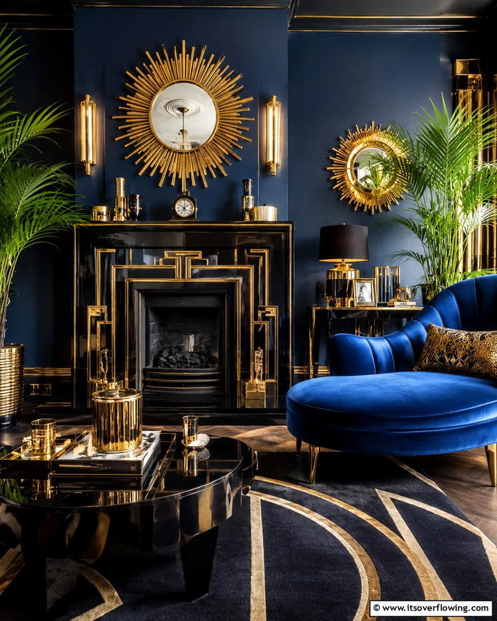 Art Deco Faux Fireplace - 30 Faux Fireplace Ideas to Add Warmth Anywhere