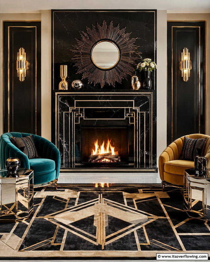 Art Deco Fireplace - 20 Traditional Fireplaces for a Classic Home