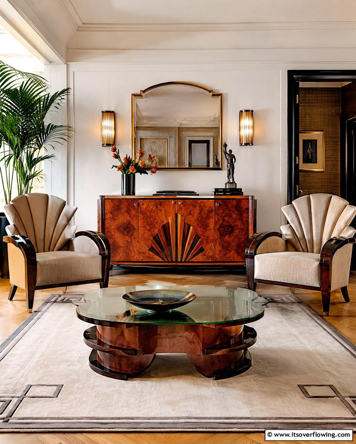 Art Deco Furniture - 30 Art Deco Living Room Ideas for Luxurious Spaces