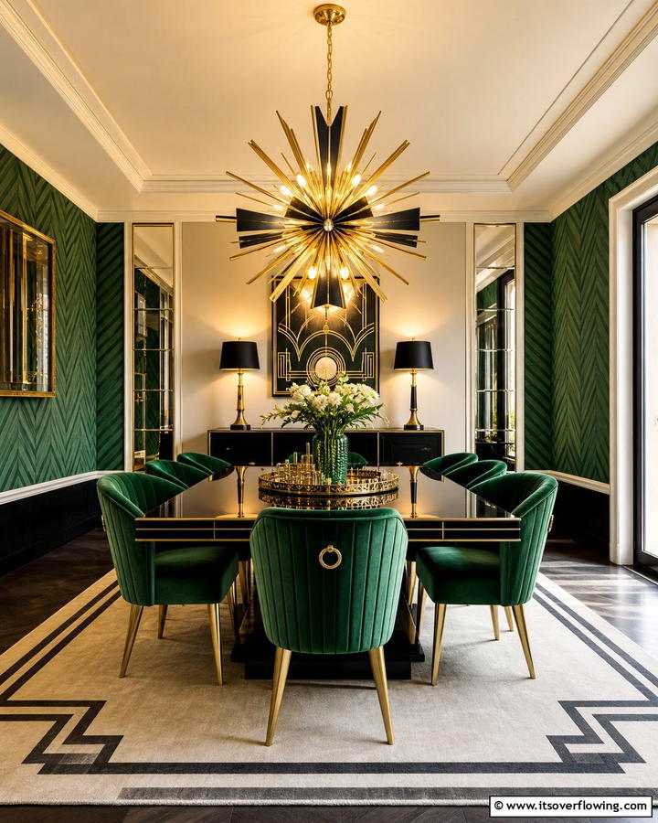 Art Deco Glamour - 21 Dining Room Lighting Ideas to Elevate Your Space