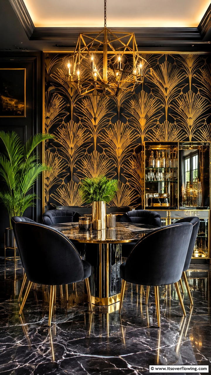 Art Deco Glamour Wallpaper - 21 Bold Wallpaper Ideas to Transform Your Interior Walls