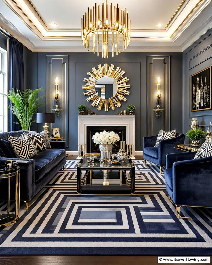 Art Deco Influence Glamorous Blue gray Touches - 21 Blue-Gray Paint Colors for Sophisticated Interiors