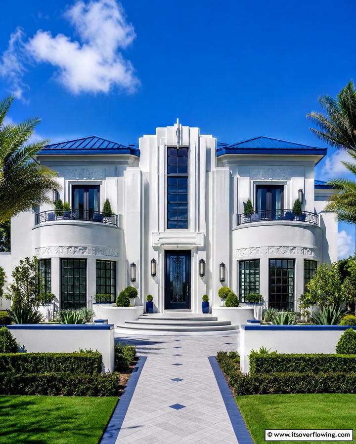 Art Deco Inspiration - 25 Houses With Blue Metal Roofs for Curb Appeal