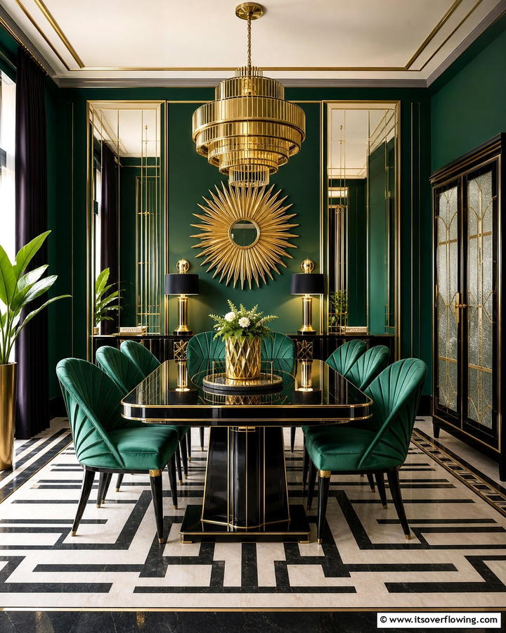 Art Deco Inspired Dining - 21 Formal Dining Room Ideas for Sophisticated Entertaining