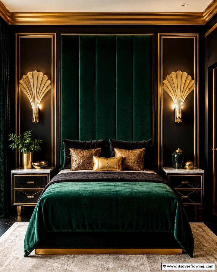 Art Deco Inspired Sconces - 30 Bedroom Wall Sconce Ideas for Ambiance & Space-Saving