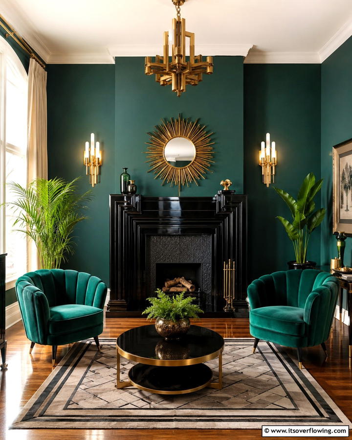 Art Deco Inspired Sconces - 25 Fireplace Sconces Ideas for a Warm Ambiance
