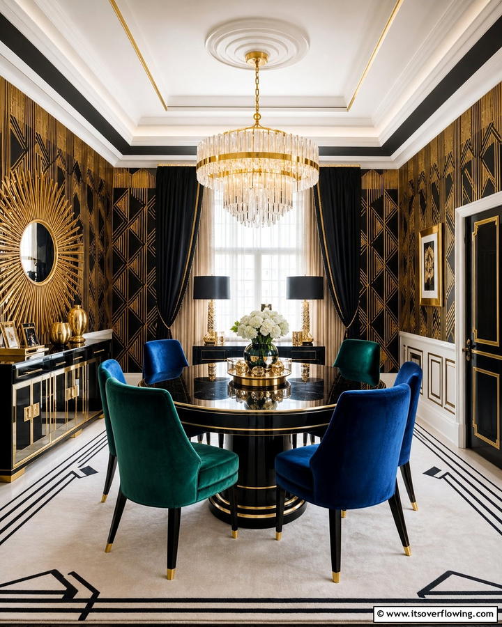 Art Deco Opulence - 21 Luxury Dining Room Ideas for Elegant Entertaining