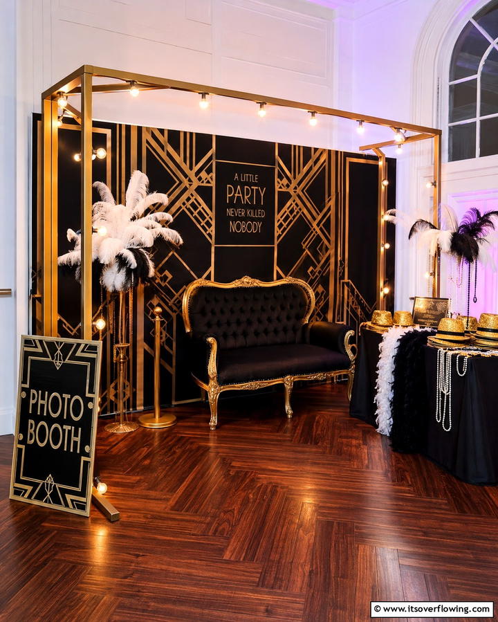 Art Deco Photo Booth - 25 Art Deco Wedding Ideas for Glamorous Celebrations