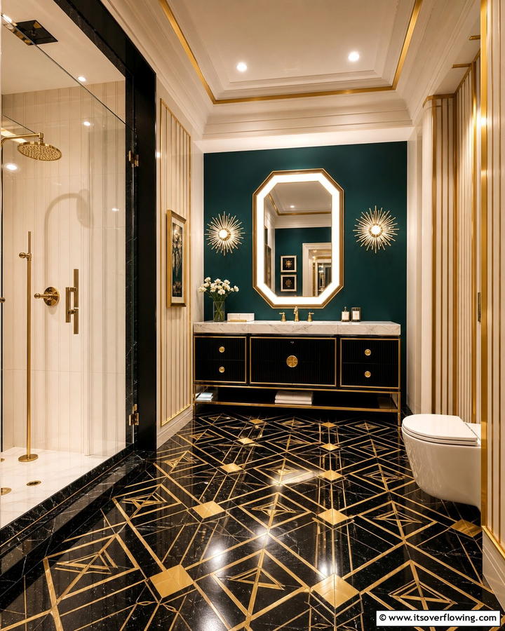 Art Deco Revival - 21 Luxury Bathroom Ideas for a Spa-Like Retreat