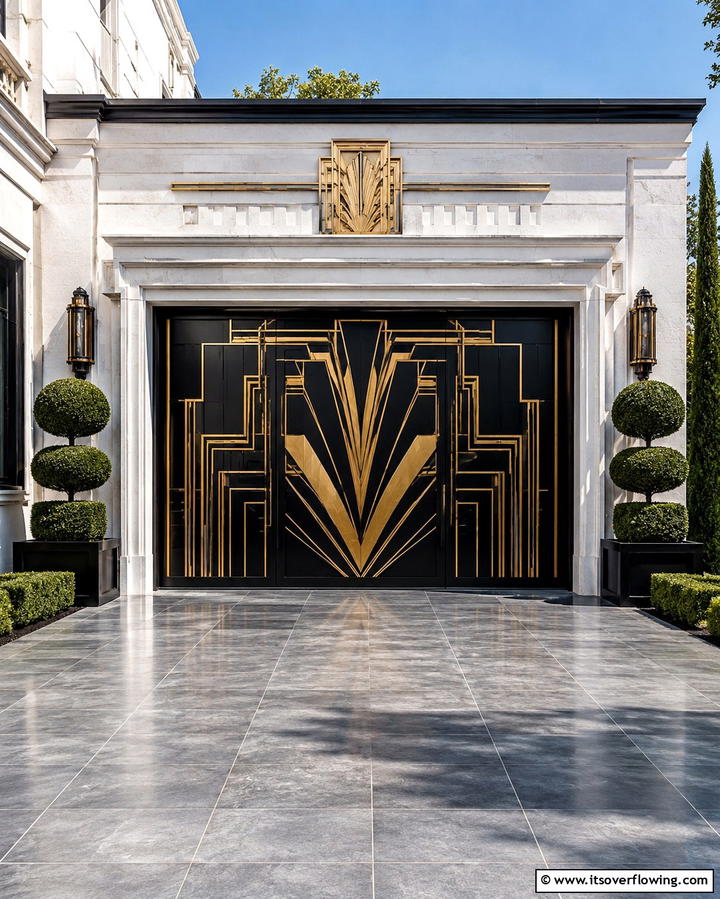 Art Deco Revival - 30 Garage Door Mural Ideas for Creative Curb Appeal