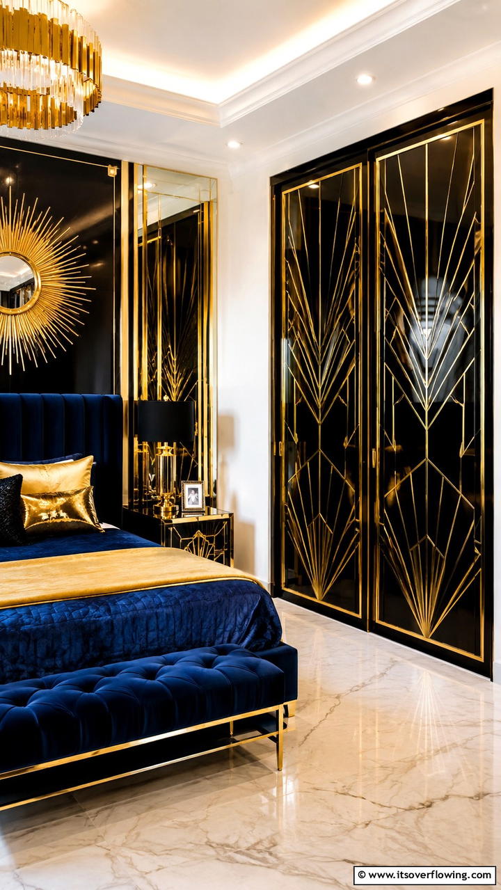 Art Deco Styled Door - 30 Closet Door Ideas to Enhance Style and Functionality