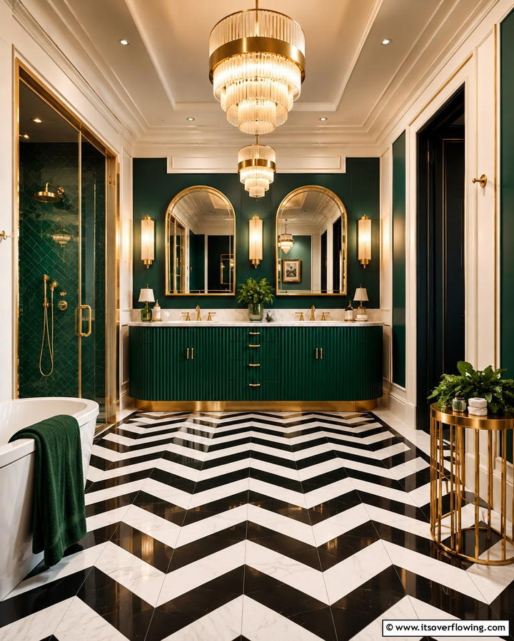 Art Deco Vibe - 30 Bathroom Pendant Lighting Ideas for Modern Illumination