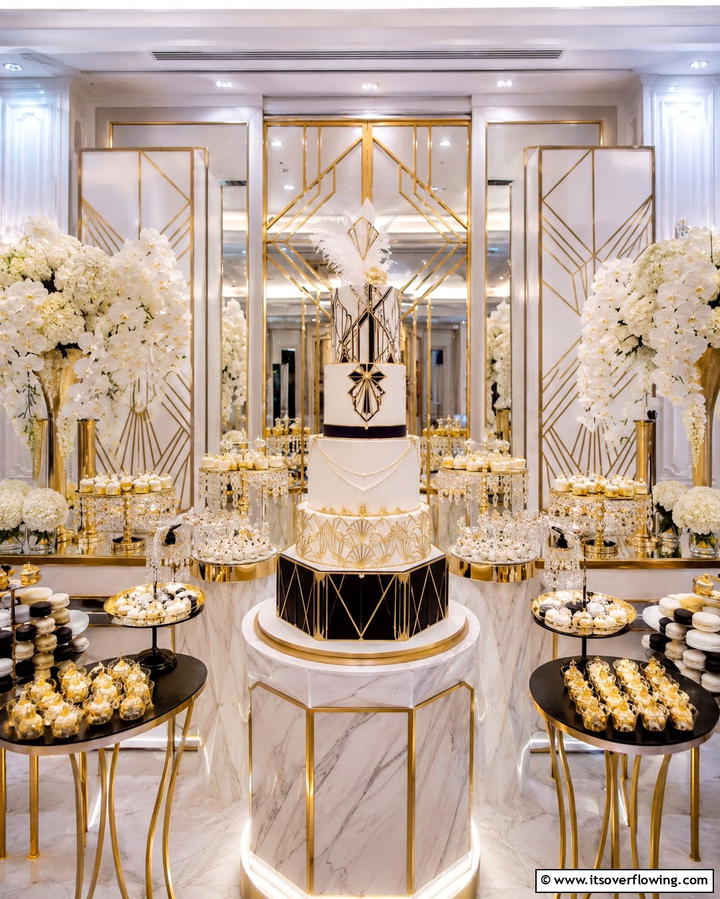 Art Deco Wedding Cake Designs - 25 Art Deco Wedding Ideas for Glamorous Celebrations