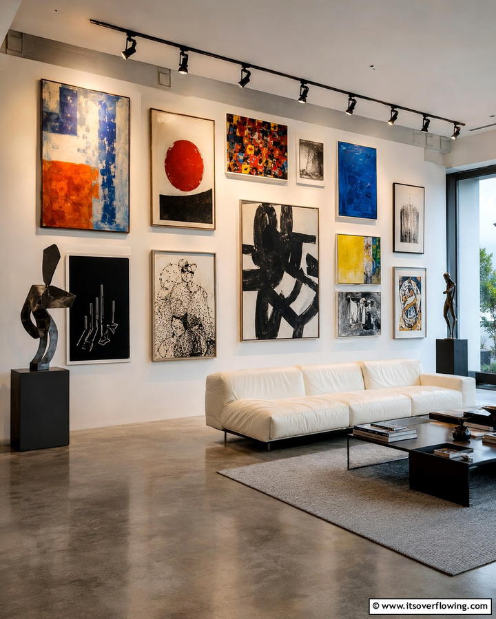 Art Focused Display - 30 Bachelor Room Ideas for Modern Masculine Spaces