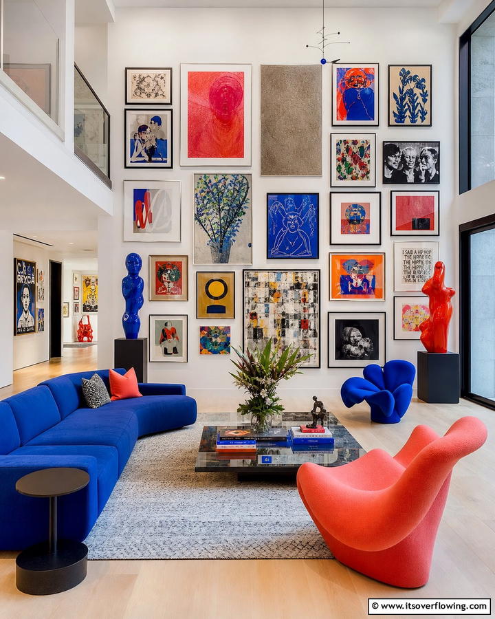 Art Inspired Living Space - 21 Modern Living Room Ideas for Stylish Gatherings