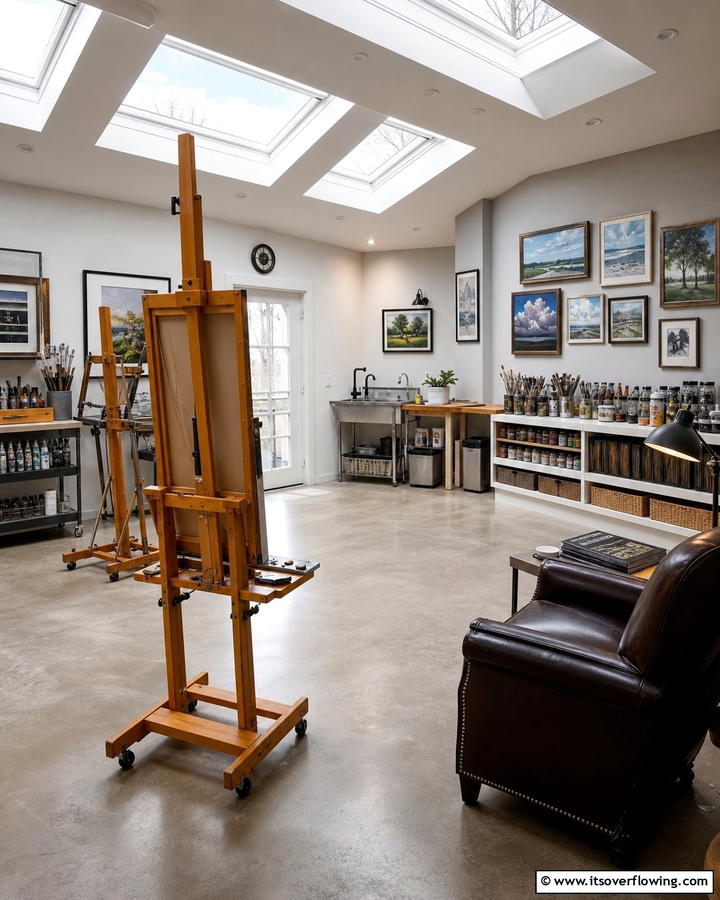 Art Studio Retreat - 20 Luxury Man Cave Ideas for Ultimate Comfort