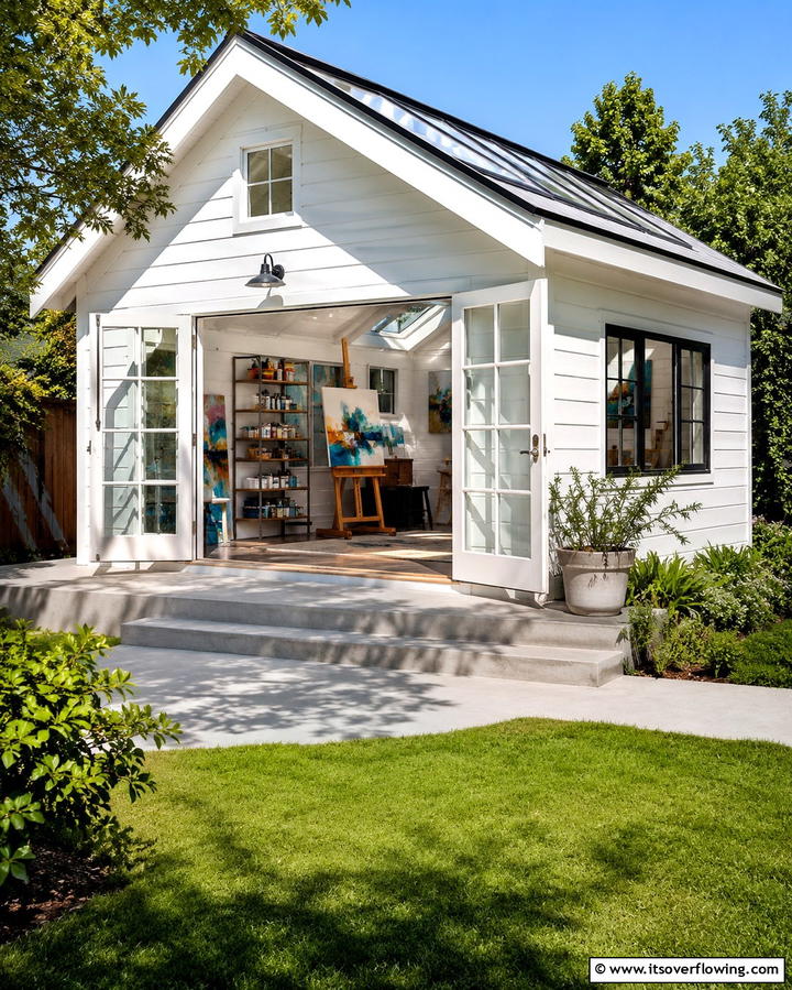 Art Studio Shed - 25 Garden Shed Ideas for Functional Outdoor Storage