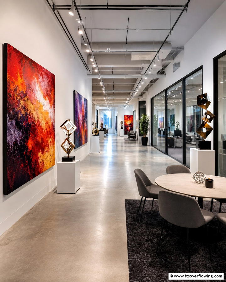 Art and Aesthetic Enhancements - 25 Office Interior Design Ideas for a Productive and Stylish Workspace