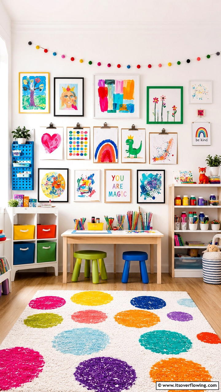 Art and Craft Gallery - 21 Safe and Fun Toddler Room Ideas for Playful Environments