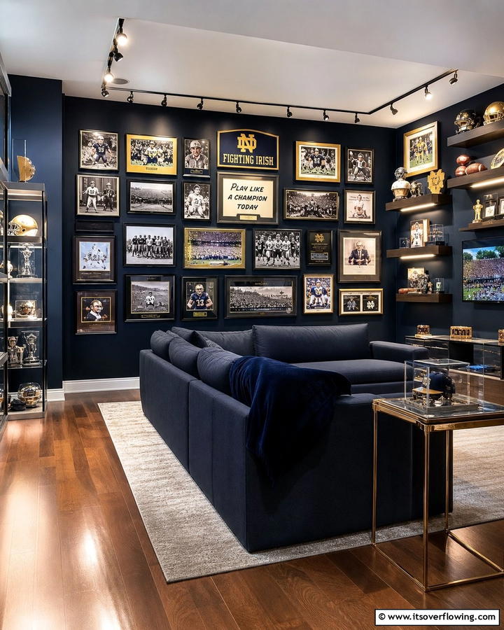 Art and Memorabilia Gallery - 21 Man Cave Design Ideas for a Personalized Retreat