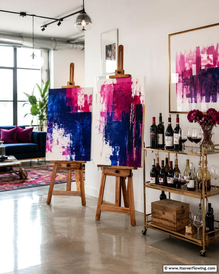 Art and Wine Evening at Home - 30 20th Wedding Anniversary Ideas for China Themes