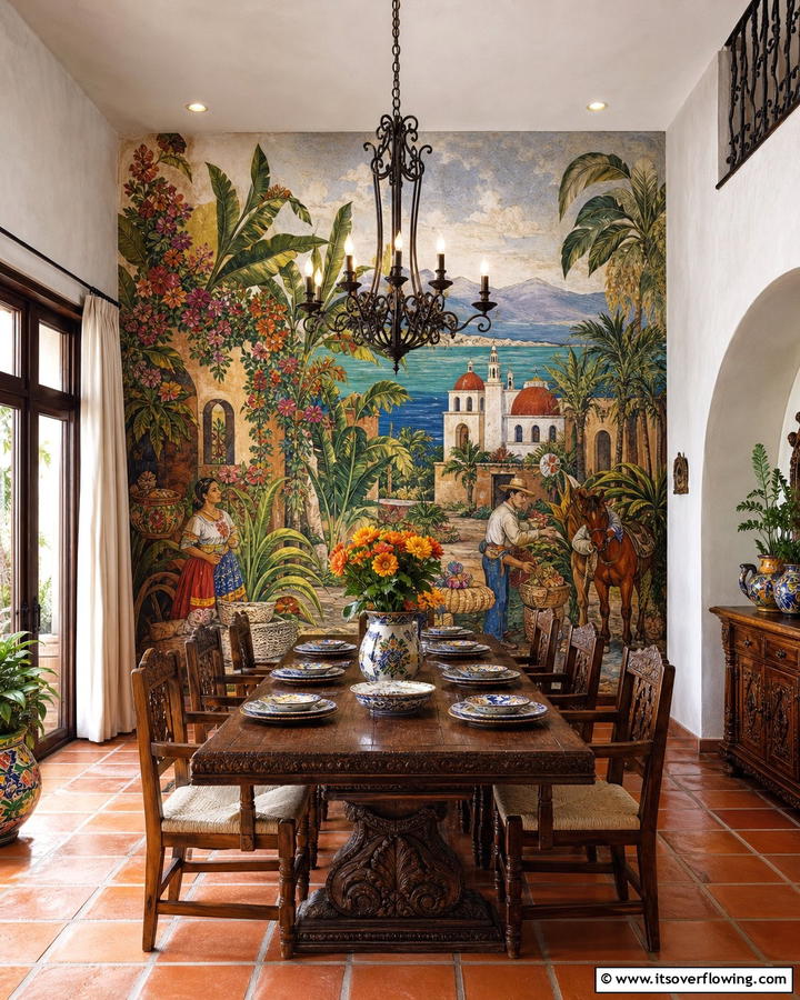 Artful Fresco Murals - 21 Spanish Colonial Revival Architecture Design Tips