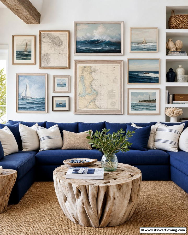 Artful Nautical Wall Art - 21 Beach House Decor Ideas for a Coastal-Inspired Home Retreat