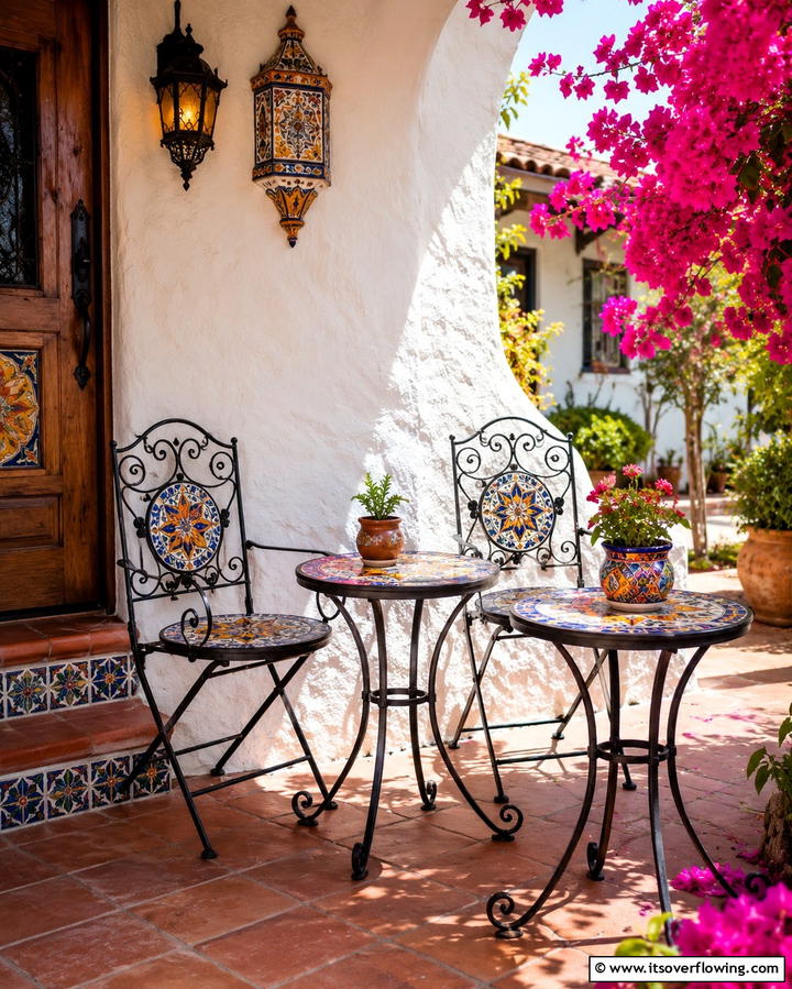 Artful Side Tables - 30 Small Front Porch Ideas to Boost Curb Appeal