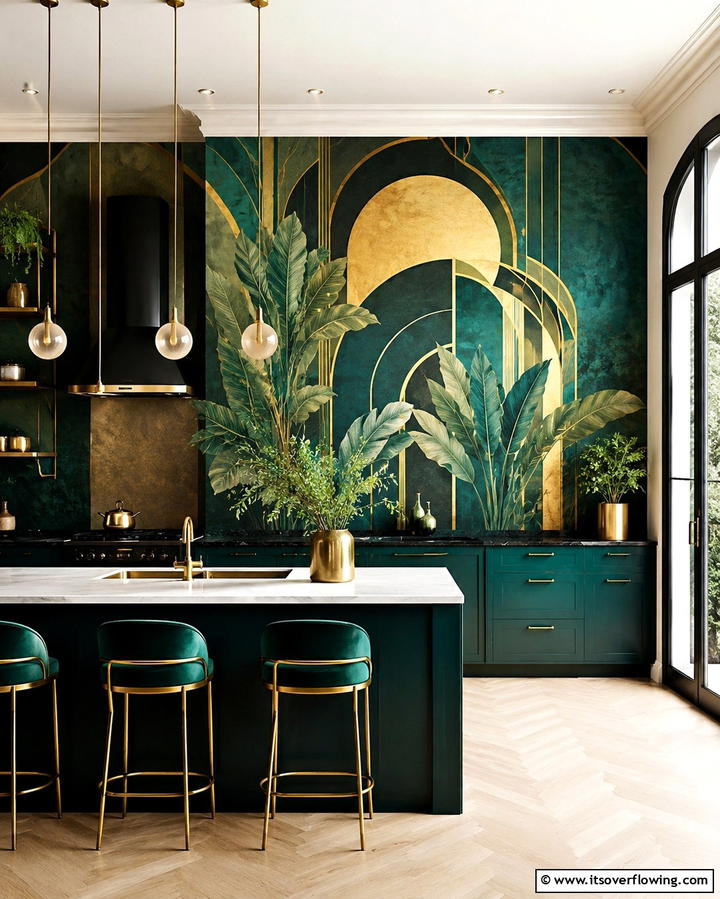 Artful Wall Murals - 30 Art Deco Kitchen Ideas for Timeless Elegance