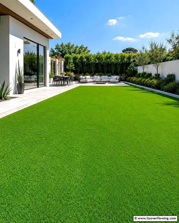 Artificial Turf for a Lush Lawn Year Round - 25 Low Maintenance Backyard Landscaping Ideas