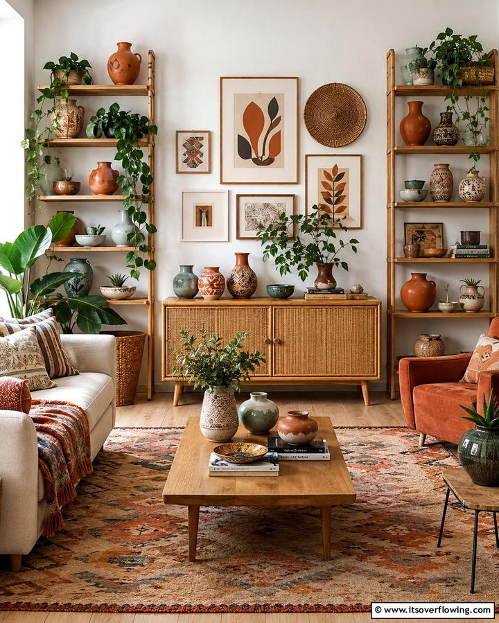 Artisan Ceramic Pieces - 30 Eclectic Boho Decor Ideas for a Free-Spirited Home Vibe